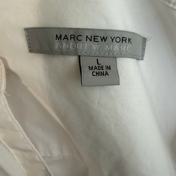 Marc New York White Button-Front Lace-Trim Blouse - Picture 5 of 5